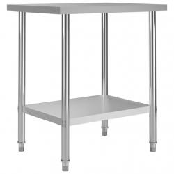 Table de travail de cuisine 80 x 60 x 85 cm acier Inoxydable 02_0001906