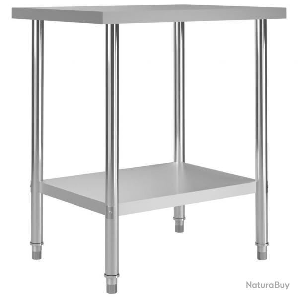 Table de travail de cuisine 80 x 60 x 85 cm acier Inoxydable 02_0001906