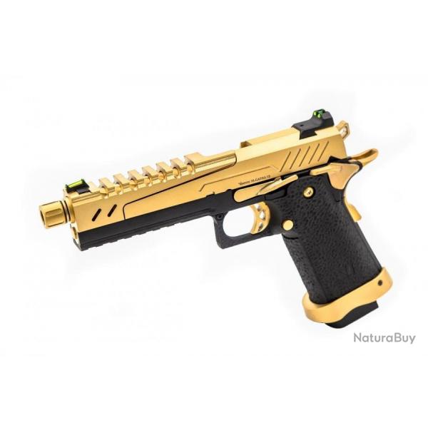 Rplique GBB gaz Hi-Capa 5.1 SPLIT Gold / Noir 1,0J