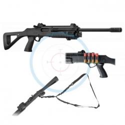 Fusil à Pompe Fabarm Professionnal STF 12 Pistolgrip Tactical + support de cartouches + bretelle
