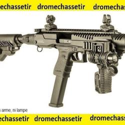 Kit conversion Crosse tactical FAB DEFENSE KPOS G2  crosse M4 pliante et visée, pour Glock 17/19,