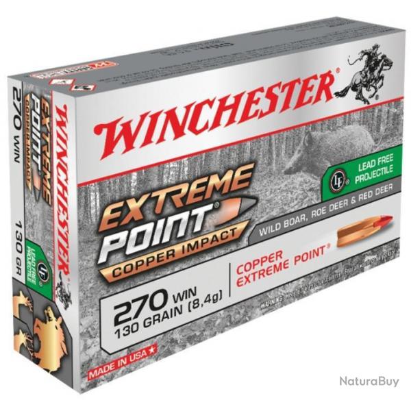 Munitions Winchester Cal.270win Extreme Point copper Impact 130gr PAR 60
