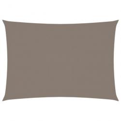 Voile de parasol Tissu Oxford rectangulaire 3x5 m Taupe 135432