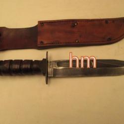 couteau - dague - original - U S camilius  Vietnam - long de 31 cm - lame de 17,5 cm - avec fourreau