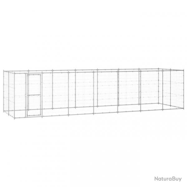 Chenil extrieur cage enclos parc animaux chien extrieur acier galvanis 16,94 m 02_0000410