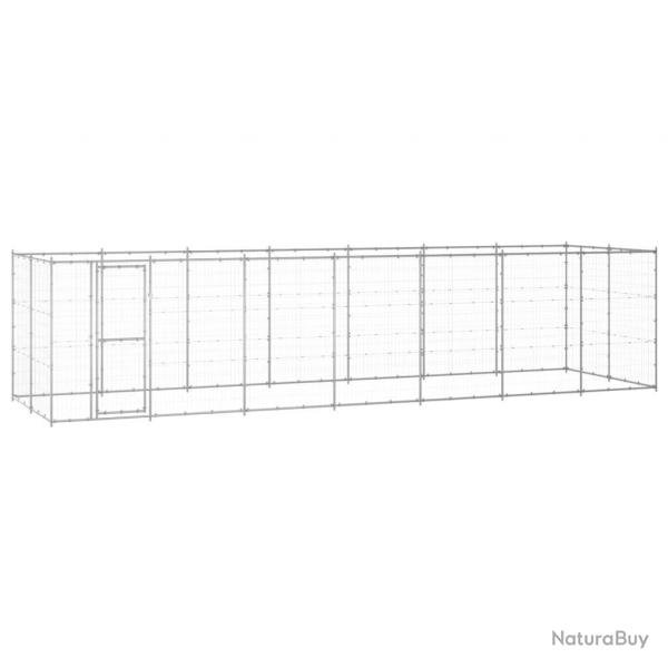 Chenil extrieur cage enclos parc animaux chien extrieur acier galvanis 16,94 m 02_0000410