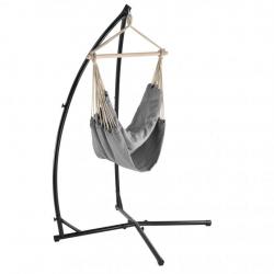 Siège suspendu fauteuil suspendu chaise hamac avec cadre coton polyester métal fritté 100 x 100 cm
