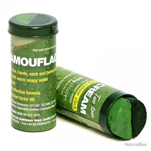 BATON DE CAMOUFLAGE BI-COLOR 30gr Noir-Vert