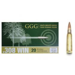 GGG Munitions 308 win 190 grains boite de 20