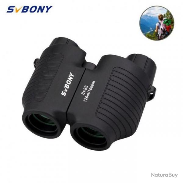 SVBONY SV10 Jumelles Compactes Autofocus 8x25 Petites Observation Oiseaux Chasse Randonne Binocular