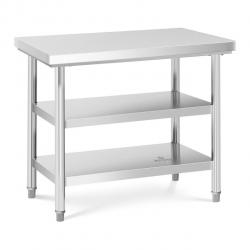 Table de travail inox 100 x 70 cm 600 kg 3 niveaux 14_0003676