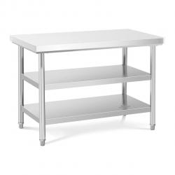 Table de travail inox 120 x 70 cm 600 kg 3 niveaux 14_0003684