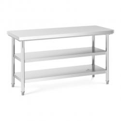 Table de travail inox 150 x 60 cm 600 kg 3 niveaux 14_0003687