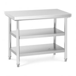 Table de travail inox 100 x 60 cm 600 kg 3 niveaux 14_0003672