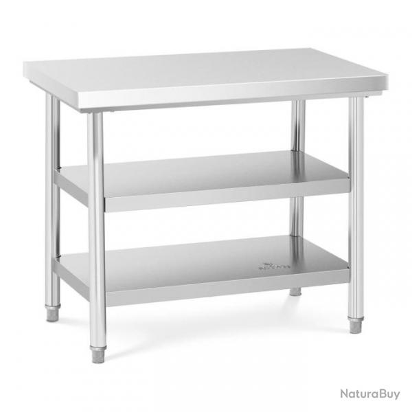 Table de travail inox 100 x 60 cm 600 kg 3 niveaux 14_0003672