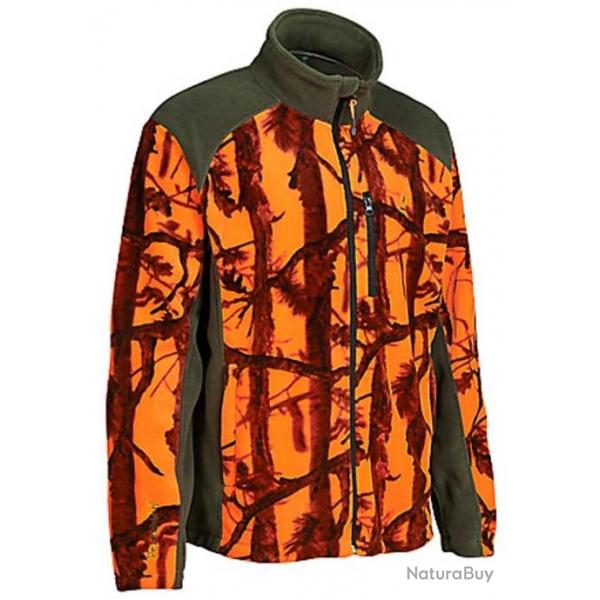 Blouson polaire orange GhostCamo B B PERCUSSION