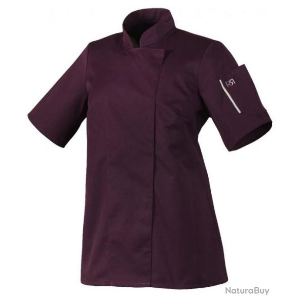 Veste de cuisine femme manches courtes Robur UNERA Prune 0 / XS