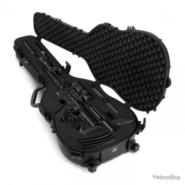 Savior Equipment Discreet Ultimate Guitar Hard Case Noire -Mousse customisable avec poignes et rou