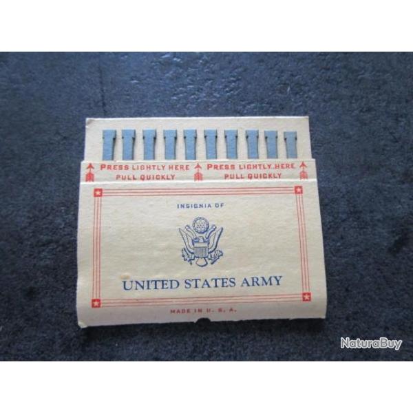 Rare pochette d'allumettes publicitaire pour l'US ARMY WWII, fabrication Pullmatch co.