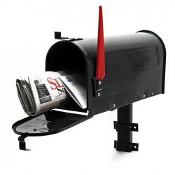 Us mailbox boite aux lettres design américain noir montage au mur poste 16_0000334