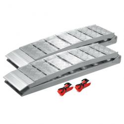 Lot de 2 rampes de chargement 228 cm 1360 kg moto atv pliable alu rampe rail d'accès 16_0001225