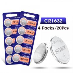 20 pièces Sony CR1632 pile bouton Lithium pile bouton 3V LM1632