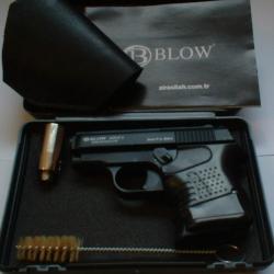 LOT: Pistolet BLOW mini, 9mm + holster + accessoires + trousse nettoyage, (Si STOCK) (front firing)