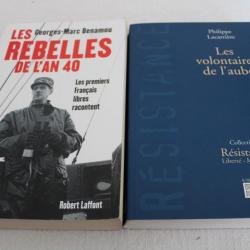 Lot 2 livres français libres et résistance