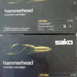 Lot de 2 boîtes sako hammerhad soit 60 munitions 10,1g 156 grains