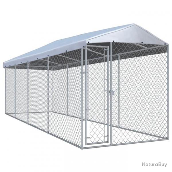 Chenil extrieur cage enclos parc animaux chien extrieur avec toit pour chiens 760 x 190 x 225 cm