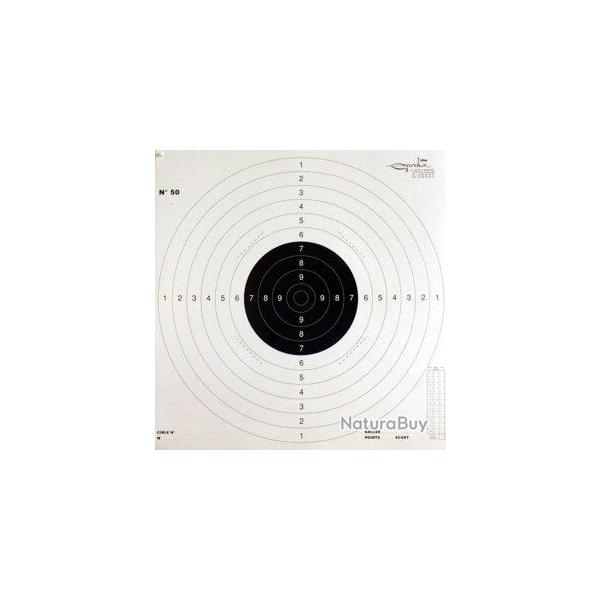 Cible gravolux c0010 - Pistolet 25/50 metres (n50) format 53x52cm - carton - par 100