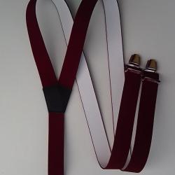 Bretelles à pinces de couleur Le Laboureur Bordeaux