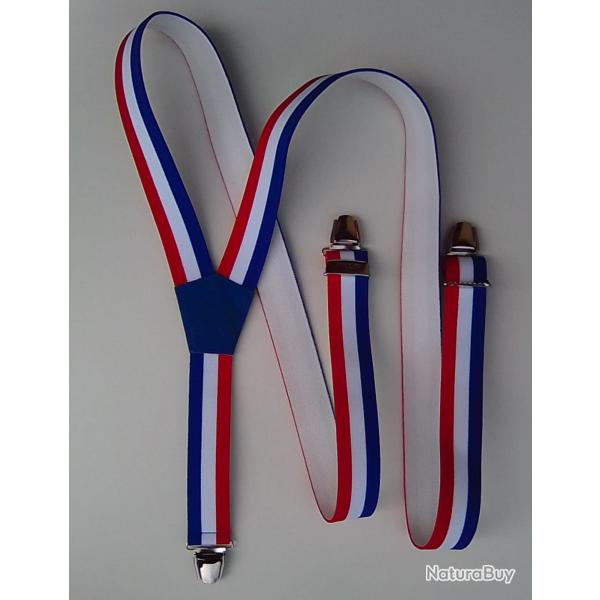 Bretelles  pinces drapeau Franais Le Laboureur