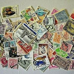 Lot BEL1 de 100 timbres de Belgique oblitérés tous différents