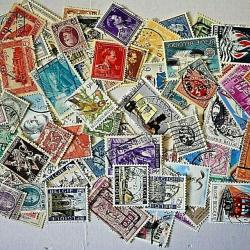 Lot BEL2 de 100 timbres de Belgique oblitérés tous différents