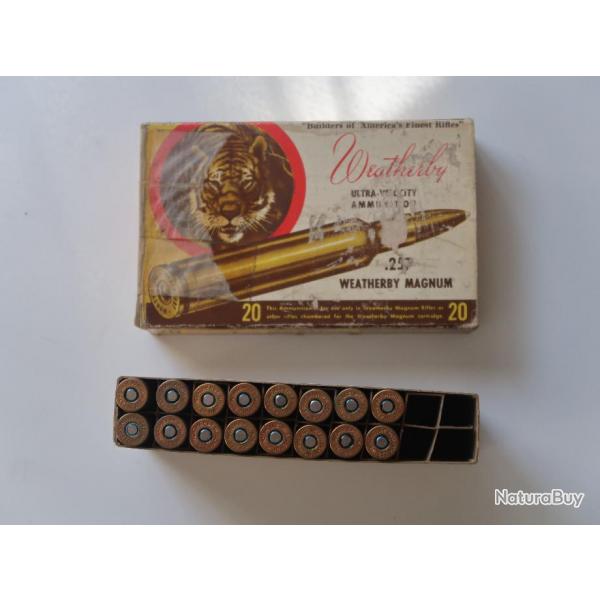 Boite de cartouches de calibre 257 Weatherby mag