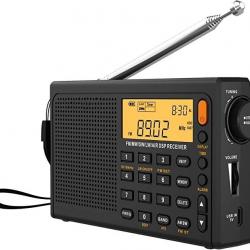 Radio FM numérique multi bande rétroéclairée - Noir - Livraison gratuite et rapide