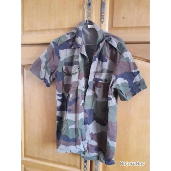 Chemise manches courtes camouflee armee fr