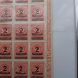 planche de cent timbres   allemands  années 30