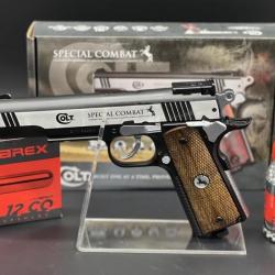 Pack prêt à tirer Pistolet Colt combat classic 4,5mm BB's (Inclus CO2 + Billes acier)