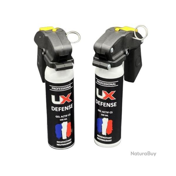 2X Bombe gel poivre UX Umarex Poigne Pro 100 ml avec goupille