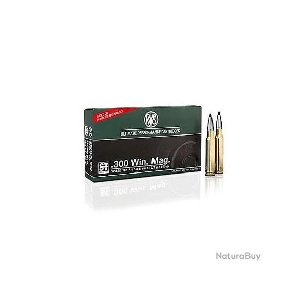 RWS Balles de chasse Speed tip pro - par boite de 20  300 WINCHESTER MAGNUM   165Gr