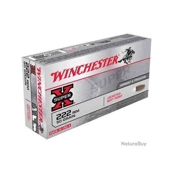 WINCHESTER Balles de chasse Power point - par boite de 20  222 REMINGTON   50Gr