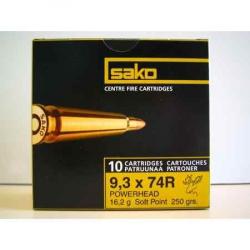 SAKO Balles de chasse Powerhead - par boite de 10  9,3 x 74 R   250Gr