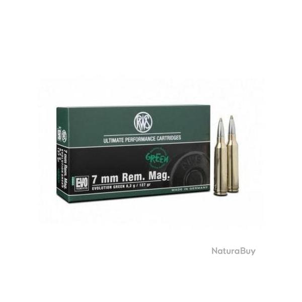 RWS Balles de chasse Evo green - par boite de 20  7mm REMINGTON MAGNUM   127Gr