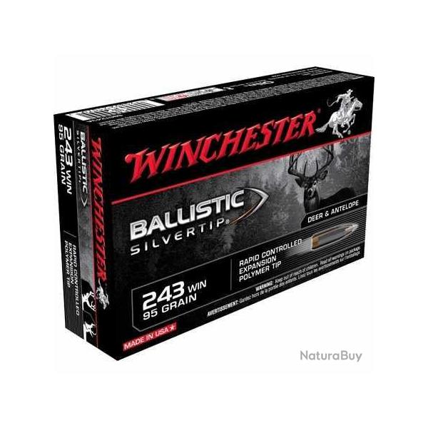 WINCHESTER Balles de chasse Ballistic silvertip - par boite de 20  243 WINCHESTER   95Gr