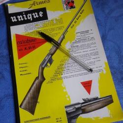 Feuillet publicitaire carabine UNIQUE mod. X.51 bis 22 long rifle