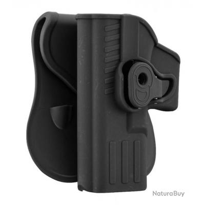 Holster rigide Quick Release pour Glock 17 Gaucher noir