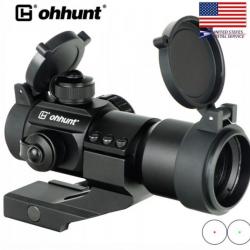 ohhunt 4 MOA Red Green Dot Tactical Reflex Sight with Picatinny Cantilever Mount