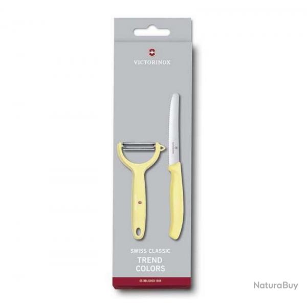 Set 2 pices manche Y "SwissClassic" Trend Colors, Couleur jaune pastel [Victorinox]